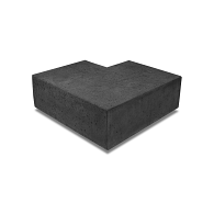 ArtiStone hoekstuk traptreden 90° binnen 37x15 Carbon