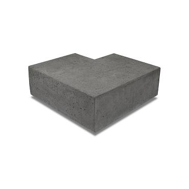 ArtiStone hoekstuk traptreden 90° binnen 37x15 Antraciet
